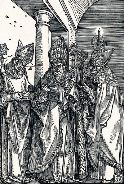 Saints Nicholas, Ulrich og Erasmus, 1508 1906. af Albrecht Dürer