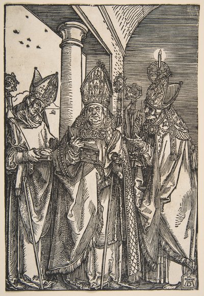 Saints Nicholas, Ulrich og Erasmus.n.d. af Albrecht Dürer
