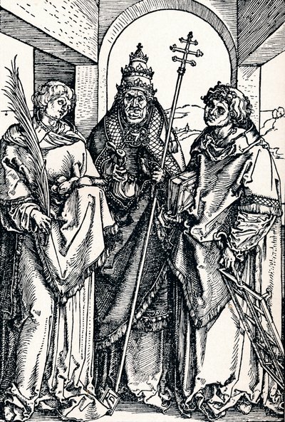 Saints Stephen, Sixtus og Lawrence, 1508 1906 af Albrecht Dürer
