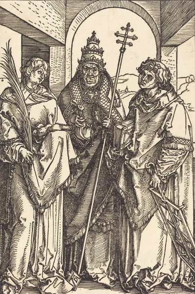 De hellige Stephen, Sixtus og Lawrence, sandsynligvis ca. 15041505. af Albrecht Dürer