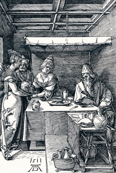 Salome præsenterer Johannes Døberens hoved for Herodias, 1511 1906 af Albrecht Dürer