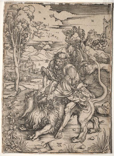 Samson dræber løven af Albrecht Dürer