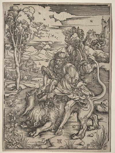 Samson dræber løven af Albrecht Dürer