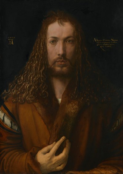 Selvportræt med pelsbesat kåbe af Albrecht Dürer