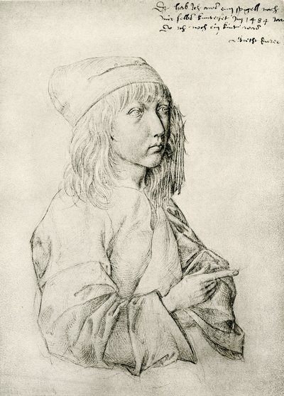 Selvportræt af den trettenårige Dürer af Albrecht Dürer