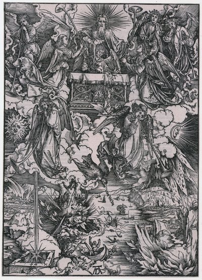Syv engle med trompeter, figur VI, blad 8 fra serien »Apokalypsen« af Albrecht Dürer