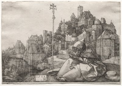St. Anthony Reading, 1519. af Albrecht Dürer