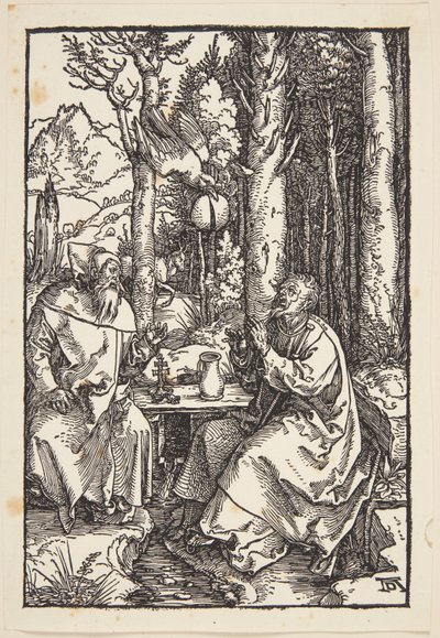 St. Anthony besøger St. Paul i ørkenen af Albrecht Dürer