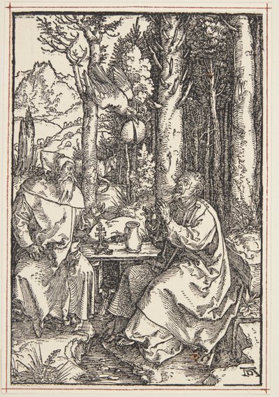 St. Anthony besøger St. Paul i ørkenen af Albrecht Dürer