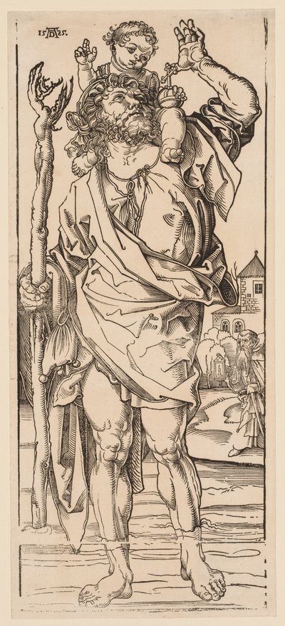 St. Christopher krydser strømmen af Albrecht Dürer