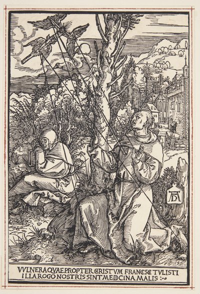 St. Francis modtager stigmata af Albrecht Dürer