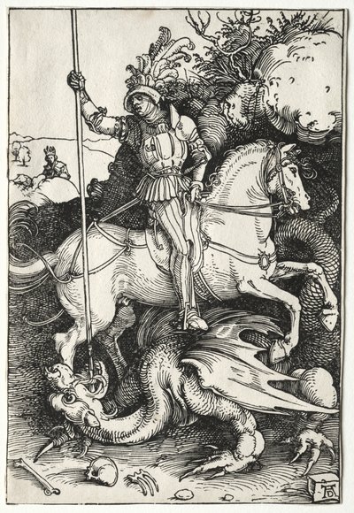 St. George dræber dragen, 1500-tallet. af Albrecht Dürer