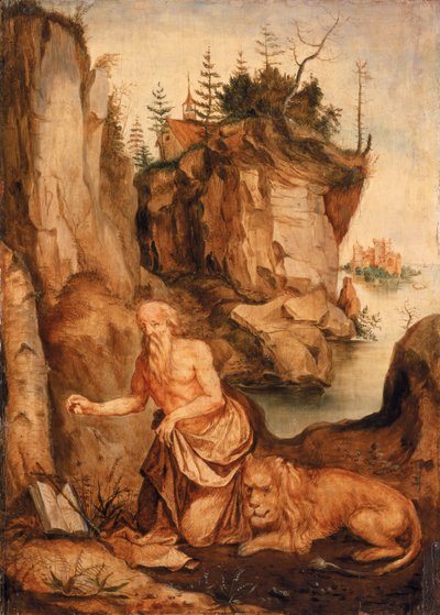 Sankt Hieronymus og Løven, ca. 1500 af Albrecht Dürer
