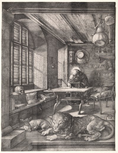 St. Hieronymus i hans studie, 1514. af Albrecht Dürer