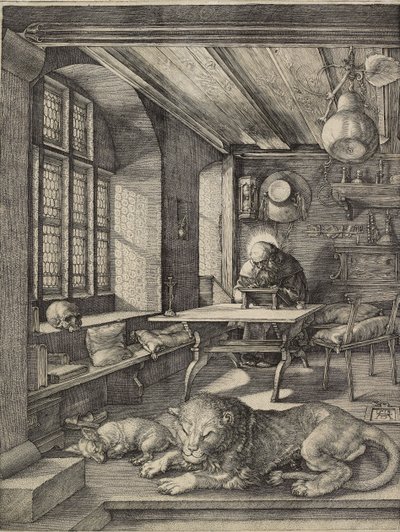 Sankt Jerome i sit studie, 1514 af Albrecht Dürer