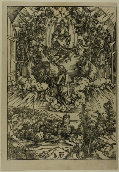 Johannes foran Gud og de ældste, fra Apokalypsen af Albrecht Dürer