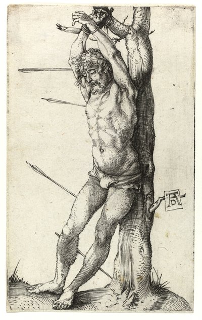 Sankt Sebastian bundet til træet, ca. 1501 af Albrecht Dürer