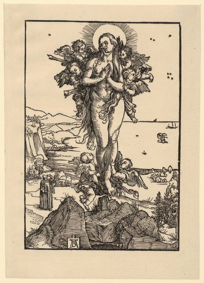 Studieark med fem figurer af Albrecht Dürer