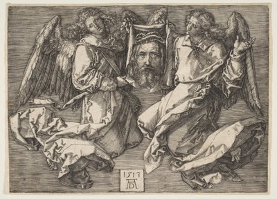 Svededug holdt af to engle af Albrecht Dürer
