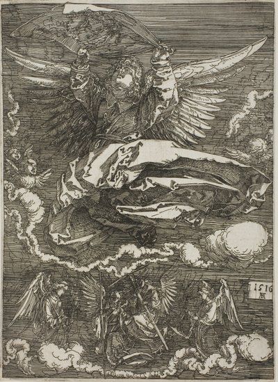 Sudarium spredt ud af en engel af Albrecht Dürer