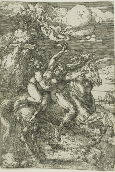 Bortførelsen af proserpin på en enhjørning af Albrecht Dürer