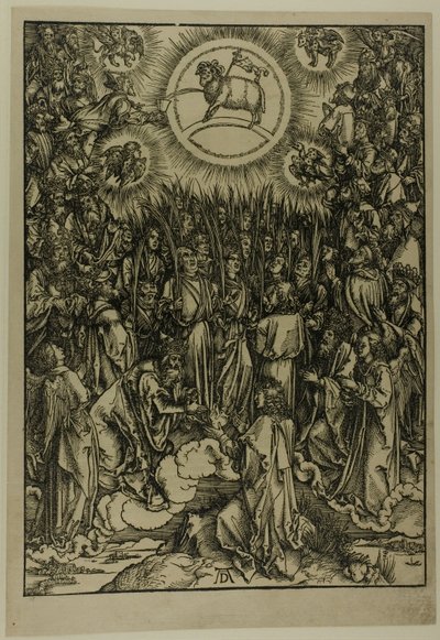 Lammets tilbedelse - De udvalgtes salme, fra Apokalypsen af Albrecht Dürer