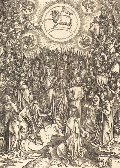 Lammets tilbedelse, 1498. af Albrecht Dürer