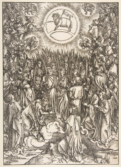 The Adoration of the Lamb, fra Apocalypse-serien.n.d. af Albrecht Dürer