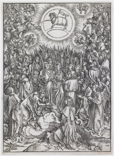 The Adoration of the Lamb, fra serien "The Apocalypse" af Albrecht Dürer