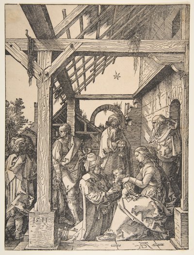 Magiernes tilbedelse, 1511. af Albrecht Dürer