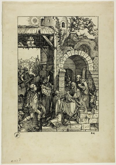 Magiernes tilbedelse, fra Jomfruens liv af Albrecht Dürer