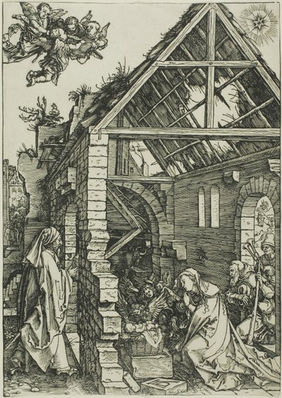 Hyrdernes tilbedelse, fra Jomfruens liv af Albrecht Dürer