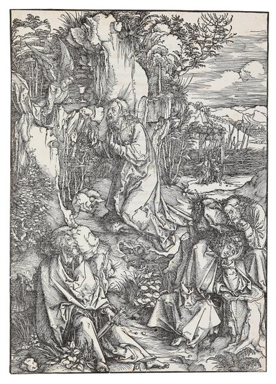 The Agony in the Garden, fra serien The Great Passion, ca. 1496. af Albrecht Dürer
