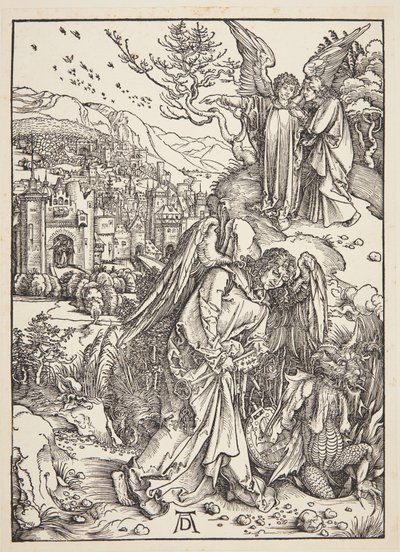 Englen, der viser Johannes det nye Jerusalem af Albrecht Dürer