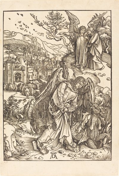Englen med nøglen til det bundløse hul af Albrecht Dürer