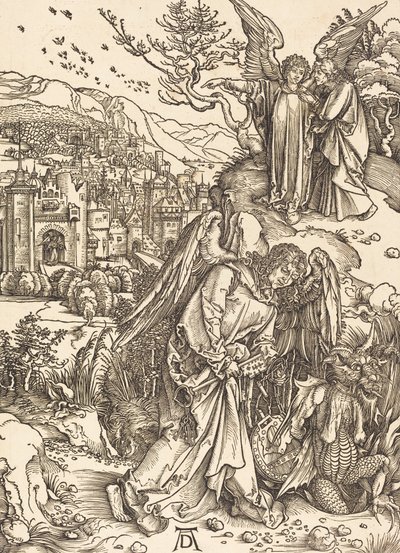 Englen med nøglen til det bundløse hul, 1498. af Albrecht Dürer