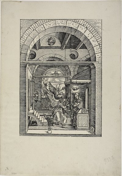 Bebudelsen, fra Jomfruens liv af Albrecht Dürer