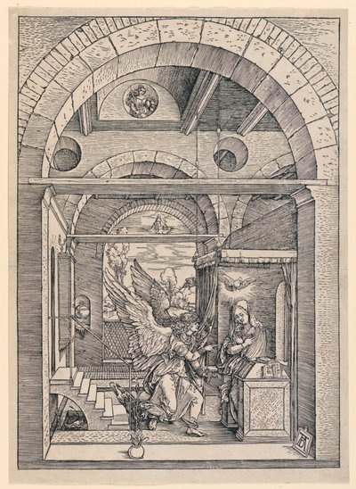 Bebudelsen, fra serien Jomfruens liv af Albrecht Dürer
