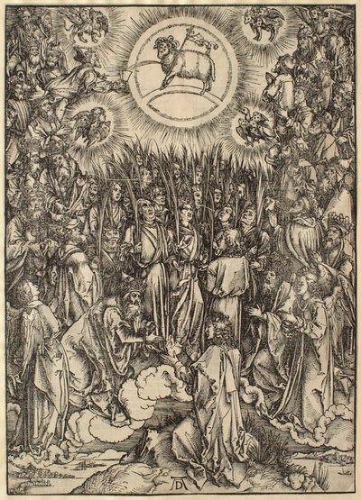 Apokalypsen: Tilbedelsen af lammet af Albrecht Dürer
