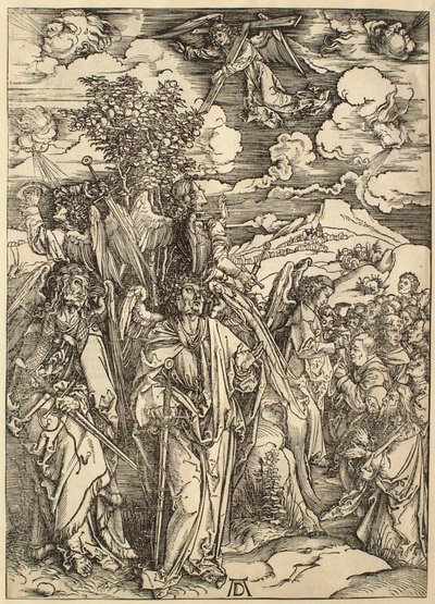 Apokalypsen: De fire engle, der holder vindene tilbage af Albrecht Dürer
