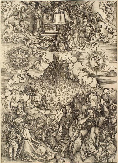 Apokalypsen: Åbningen af det femte og sjette segl af Albrecht Dürer