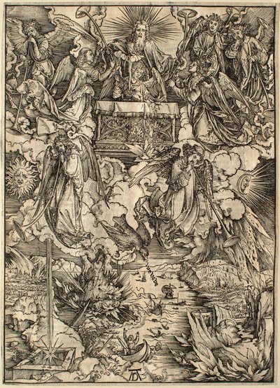 Apokalypsen: De syv engle med trompeterne af Albrecht Dürer