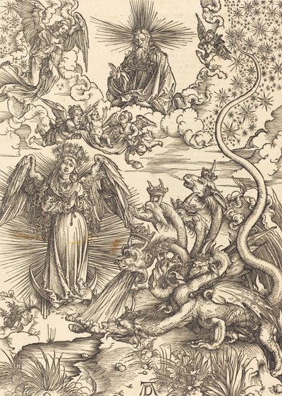 Den apokalyptiske kvinde, 1498. af Albrecht Dürer