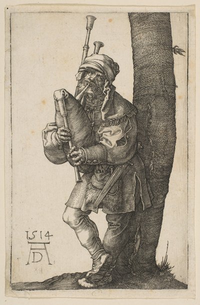 Sækkepiberen, 1514. af Albrecht Dürer