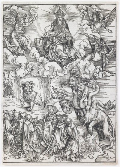 Udyret med to horn som et lam, fra serien "The Apocalypse" af Albrecht Dürer