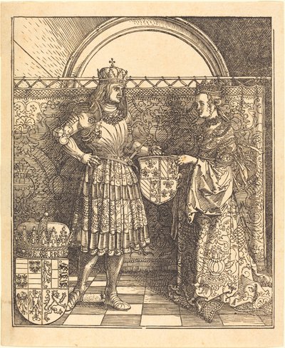 Maximilians trolovelse med Maria af Bourgogne af Albrecht Dürer