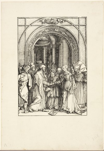 Jomfruens trolovelse, fra Jomfruens liv af Albrecht Dürer