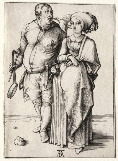 Kokken og hans kone, sandsynligvis 1497. af Albrecht Dürer