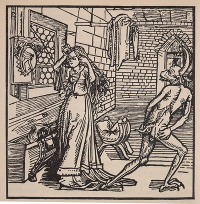 The Demon of Vanity and the Coquette, illustration fra 