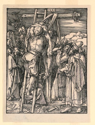 The Descent from the Cross (The Deposition), fra The Little Passion Series af Albrecht Dürer